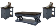 Parker House Americana Modern Cocktail Table with 2 Chairside Tables