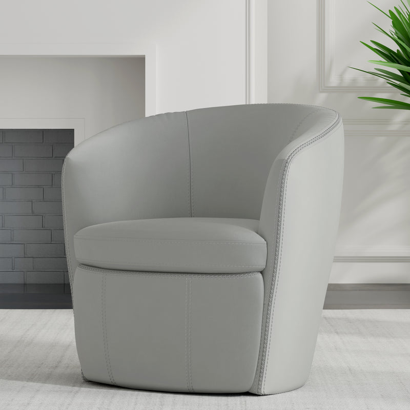 Parker Living Barolo - Steamboat Ice 100% Italian Leather Swivel Club Chair