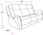 Parker Living Linus - Hudson Grey Power Reclining Sofa and Loveseat