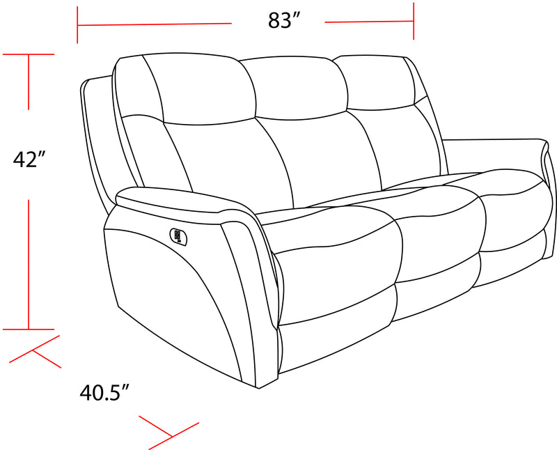 Parker Living Linus - Hudson Grey Power Reclining Sofa and Loveseat