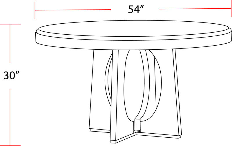 Parker House Escape - Dining 54 In. Round Table with 4 Ladderback Chairs