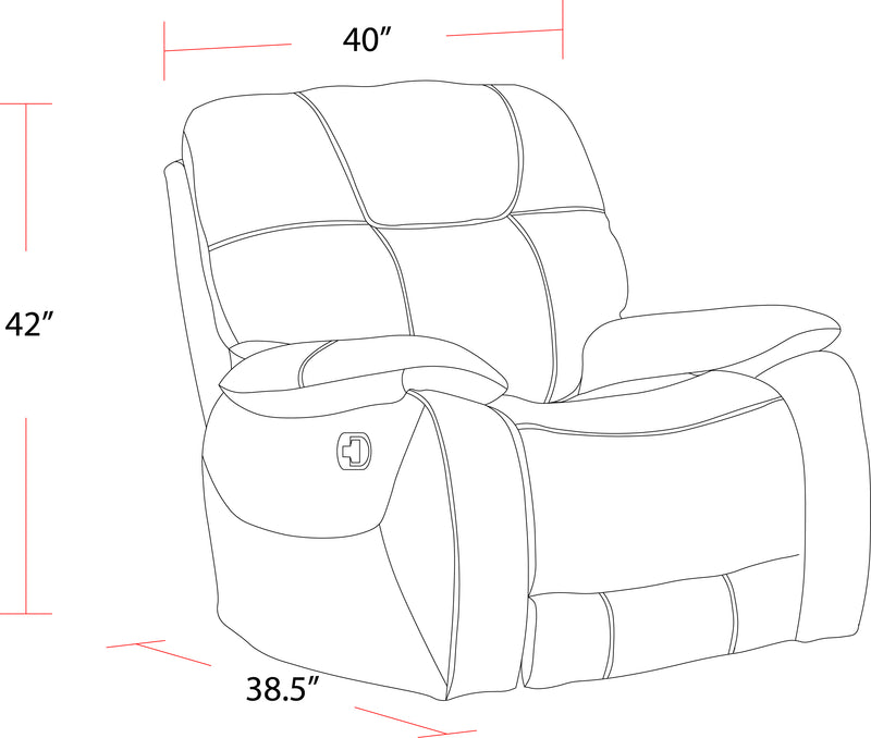 Parker Living Cooper - Shadow Grey Glider Recliner