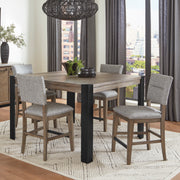 Parker House Cedar Fork - Dining 54 in. Square Counter Table with 4 counter stools