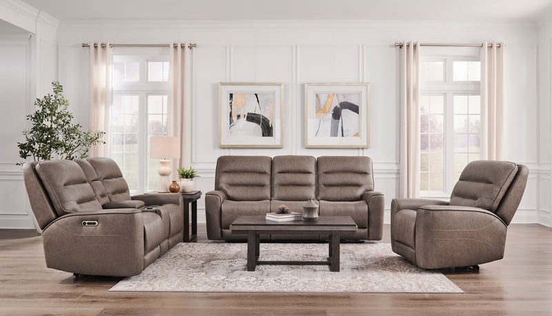 Parker Living Lawson - Sydney Brunette Zero Gravity Triple Power Reclining Sofa with Drop Down Table P2