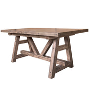 Parker House Lodge Dining Counter Height Extendable Table with 6 Stools and Buffet with Hutch