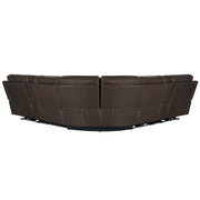 Parker Living Easton - Steamboat Brown 7 Piece Zero Gravity Power Reclining Sectional with Power Adjustable Headrests