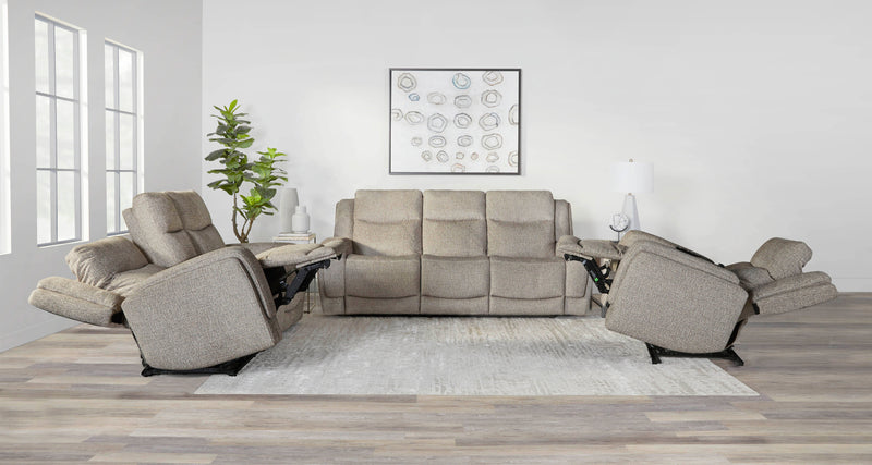 Parker Living Penfield - Frappe Zero Gravity Power Reclining Sofa with Heat Massage and Speaker P3