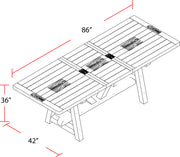 Parker House Lodge Dining Counter Height Extendable Table with 6 Stools and Buffet with Hutch