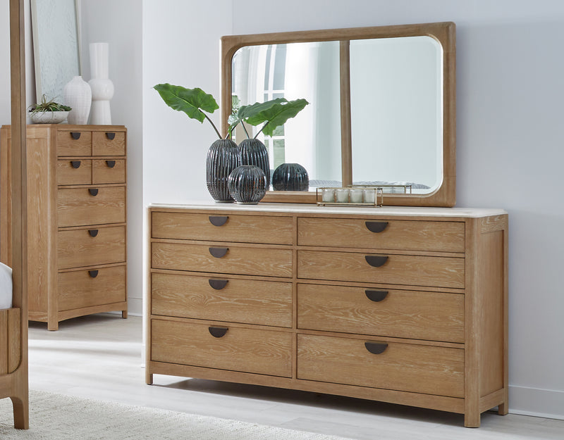 Parker House Escape - Bedroom King Panel Bed 2 Nightstands and Dresser with Mirror