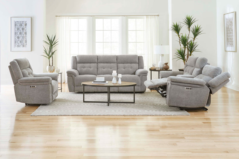 Parker Living Richland - Bristol Grey Power Reclining Sofa Loveseat and Recliner