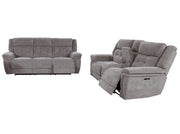 Parker Living Richland - Bristol Grey Power Reclining Sofa and Loveseat