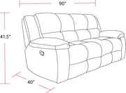 Parker Living Buster - Opal Taupe Manual Reclining Sofa
