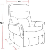 Parker Living Gemini - Softy Azure Power Lift Recliner with Articulating Headrest