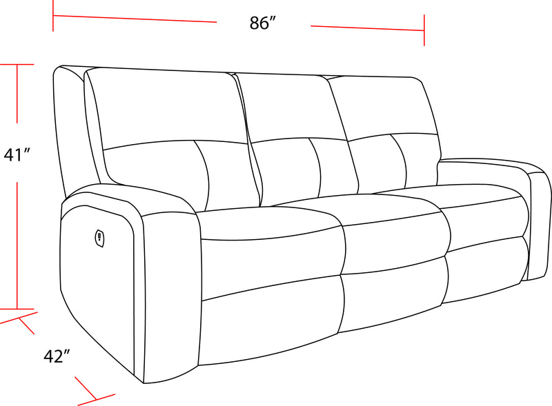 Parker Living Polaris - Slate Power Reclining Sofa Loveseat and Recliner