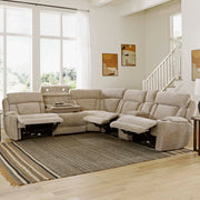 Parker Living Dalton 6 Piece Modular Power Reclining Sectional with Power Adjustable Headrests