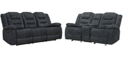 Parker Living Bolton - Misty Storm Manual Reclining Sofa and Loveseat