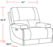 Parker Living Whitman - Verona Azure - Powered By Freemotion Cordless Power Recliner Two Pack