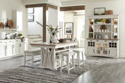 Parker House Americana Modern Dining 72 inch Island Counter Height Extendable Dining Table