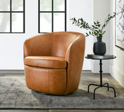 Parker Living Barolo 100% Italian Leather Swivel Club Chair