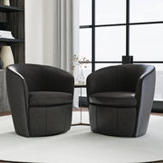 Parker Living Barolo - Vintage Slate 100% Italian Leather Swivel Club Chair