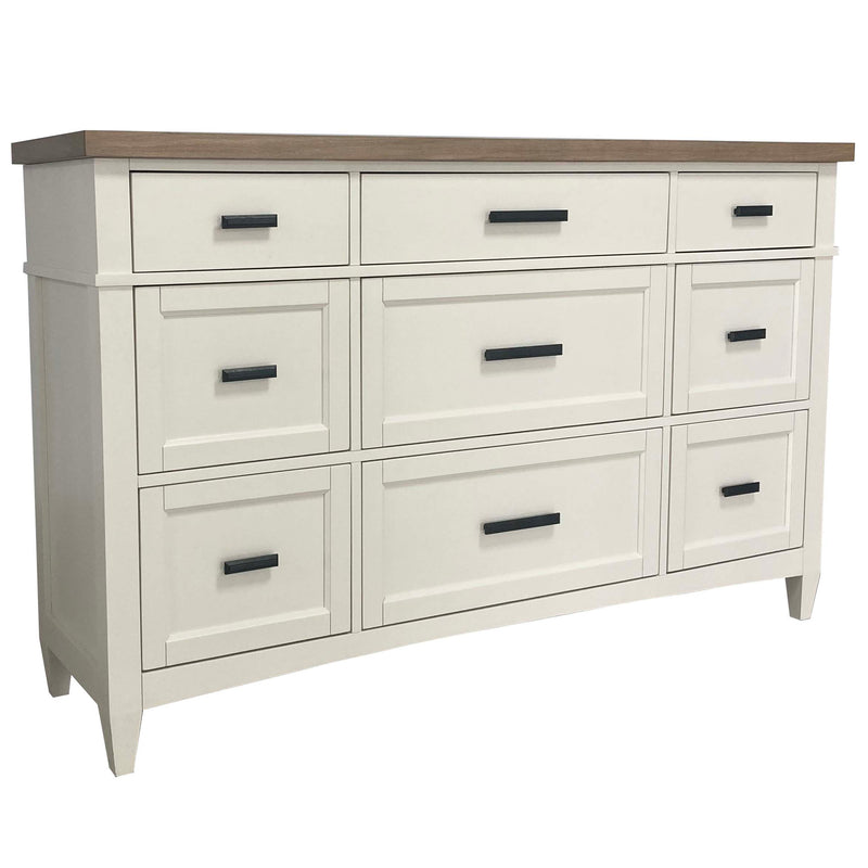 Parker House Americana Modern Bedroom King Platform Bed 2 Nightstands and Dresser with Mirror