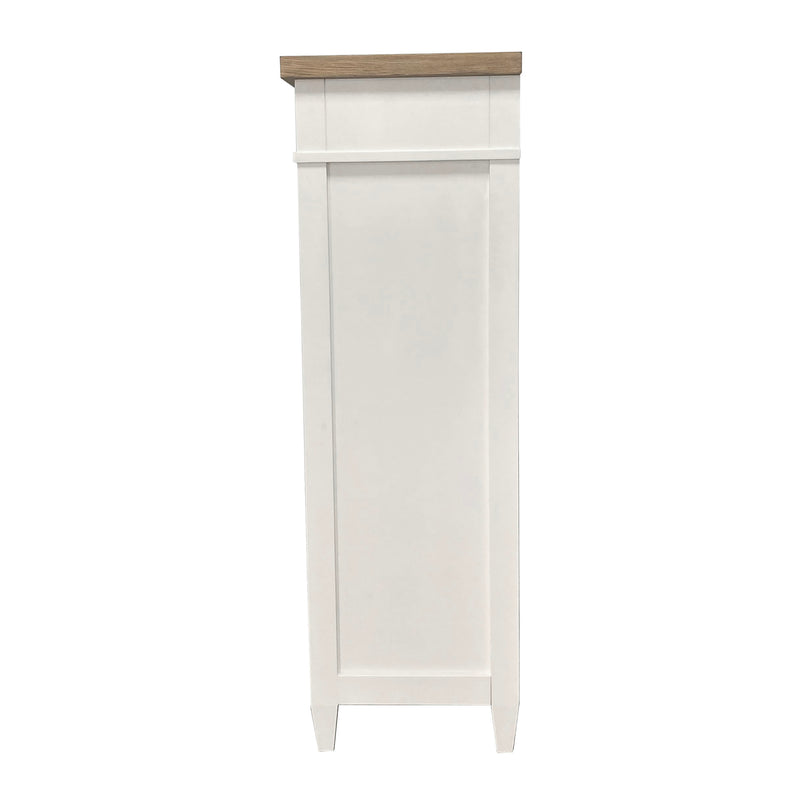 Parker House Americana Modern Bedroom Queen Shelter Bed 2 Nightstands Dresser with Mirror and Chest