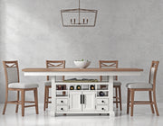 Parker House Americana Modern Dining 72 inch Island Counter Height Extendable Dining Table