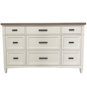 Parker House Americana Modern Bedroom King Platform Bed 2 Nightstands and Dresser with Mirror