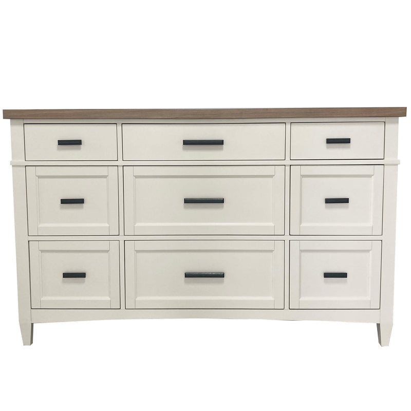 Parker House Americana Modern Bedroom King Platform Bed 2 Nightstands Dresser with Mirror and Chest
