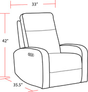 Parker Living Thriller - Natural Beauty Quartz Power Swivel Glider Recliner